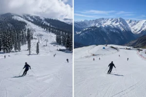 Scenic winter slopes at the best ski resorts in India