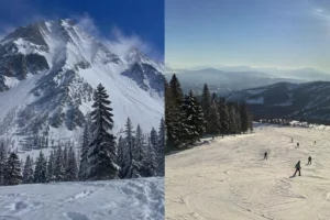 Side-by-side comparison of Gulmarg and Auli ski slopes